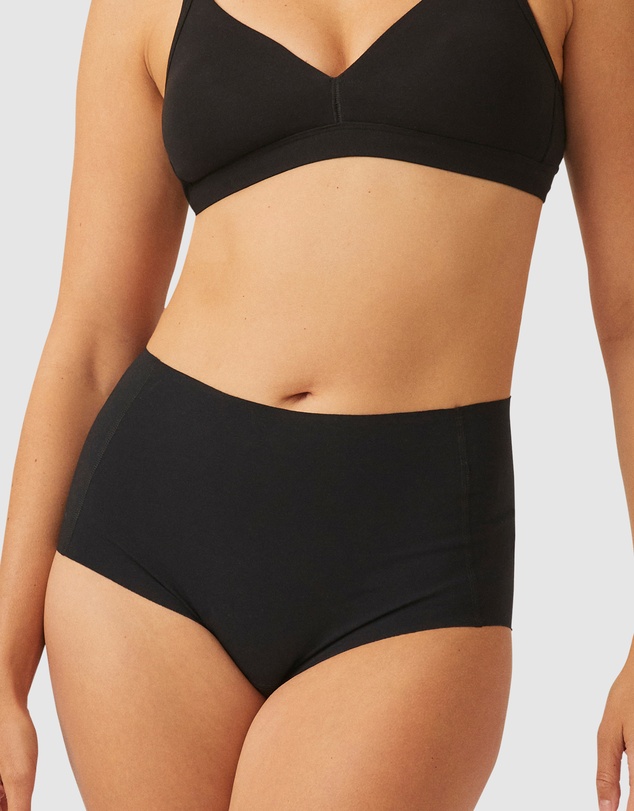 Naturana - Cotton & Modal Seamless High Waist Brief