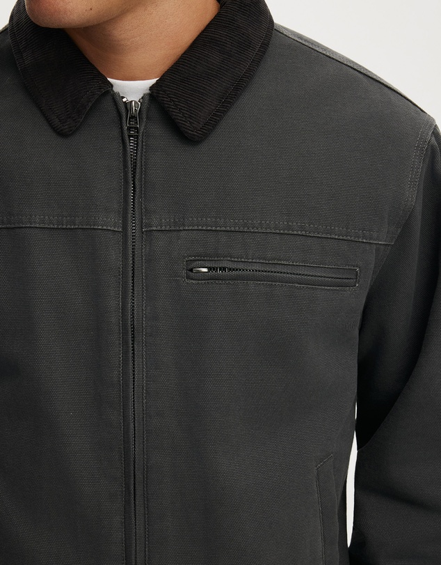 Cotton On - Cropped Canvas Harrington