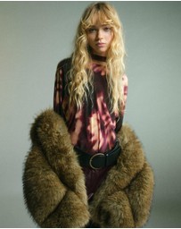 M.N.G - Tie-Dye Turtleneck Blouse