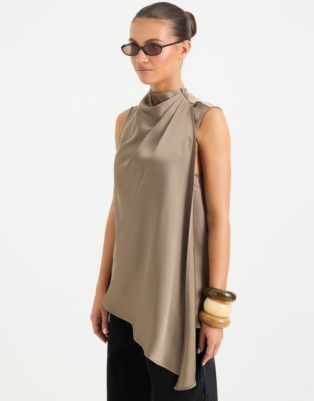Calli - Ella Draped Satin Top