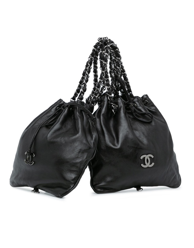 Pre-Loved by Azura Reborn - Pre-Loved CC Calfskin Dual Twin Chain Handbag