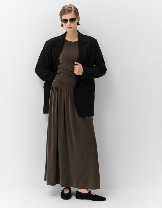 UNISON - Ruched Detail Maxi Dress