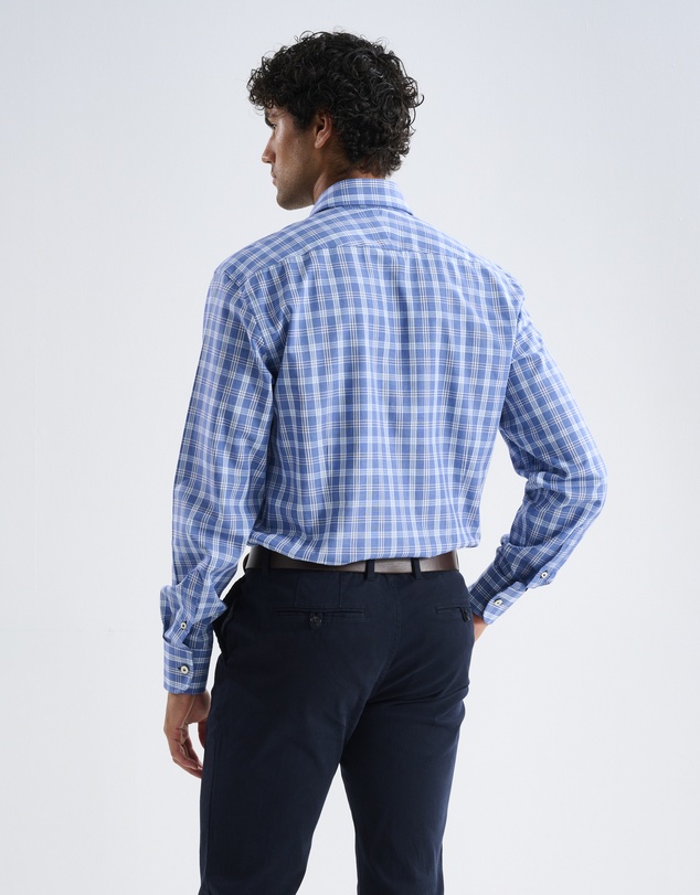 3 Wise Men - 3 Wise Men Driftwood Blue Check Shirt
