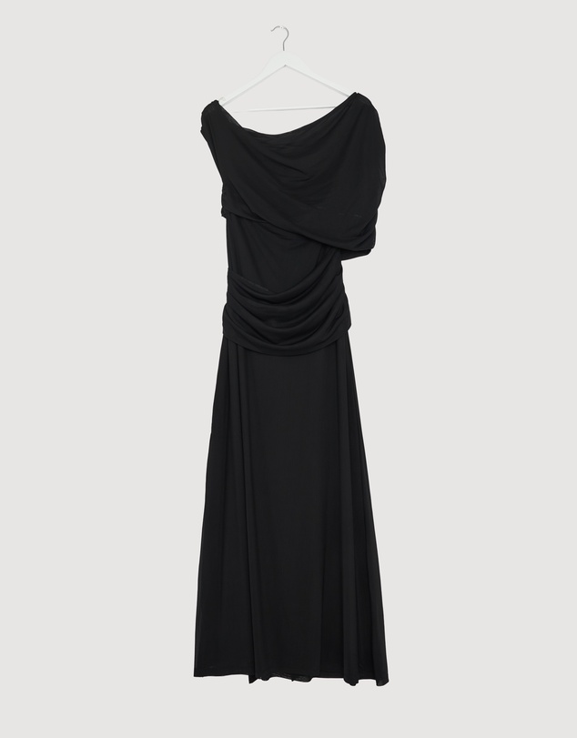 Revibe - Repaired CHANCERY Margot One Shoulder Drape Maxi Dress - AU 14