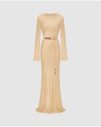 Shona Joy - Agnes Long Sleeve Maxi Dress With Belt
