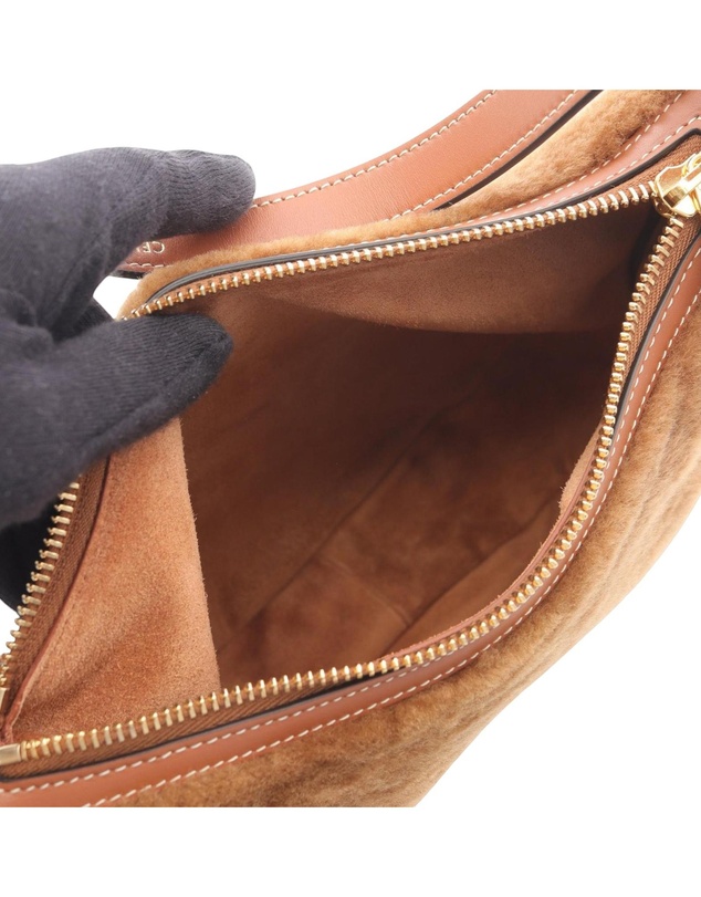 Pre-Loved by Azura Reborn - Pre-Loved Small Shearling Cuir Triomphe Heloise Bag