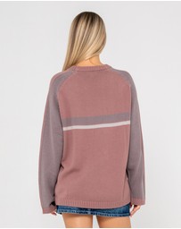 Rusty - White Lines Two Crew Neck Knit