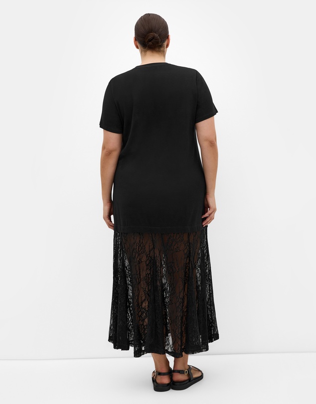City Chic - Aura Lace Hem Dress