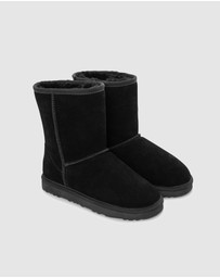 Ozwear Connection Uggs - Ugg Boots Genuine Australian Sheepskin Unisex Short Classic Suede