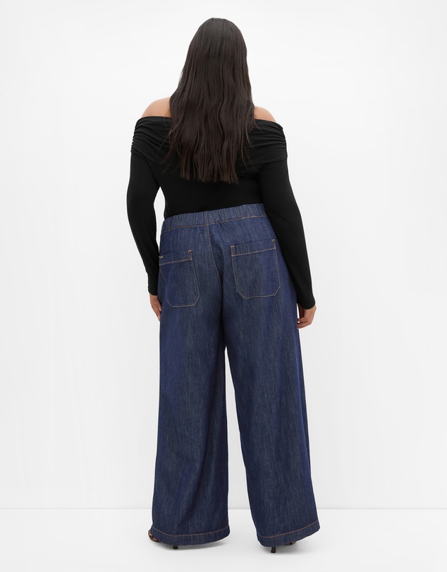 City Chic - Plus size Tia Denim Pant - dark wash
