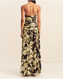 Shona Joy - Benny Plunged Gathered Maxi Dress