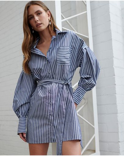 Indigo Pinstripe