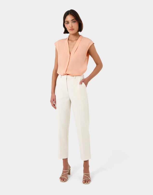 Forcast - Adelaide V-Neck Cap Sleeve Top