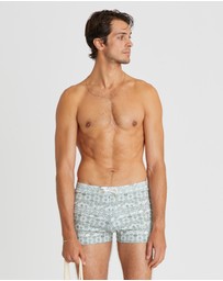 Aqua Blu Australia - Evergreen Lycra Swim Shorts