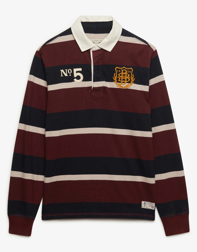 Superdry - Double Emblem Stripe Rugby