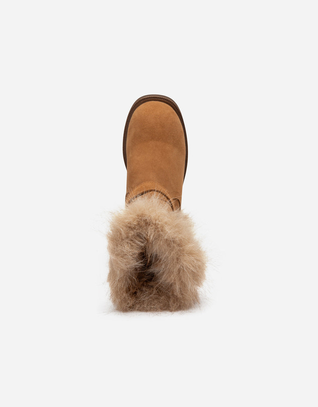 Ozwear Connection Uggs - UGG Fur Trim Buckle Short Boots