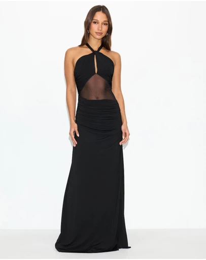 Dazie - Fern Mesh Waist Maxi Dress