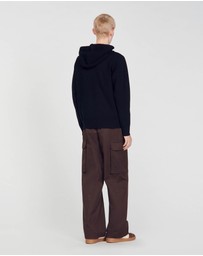 Sandro - HOME PATCH EN CUIR SWEAT CARDIGAN