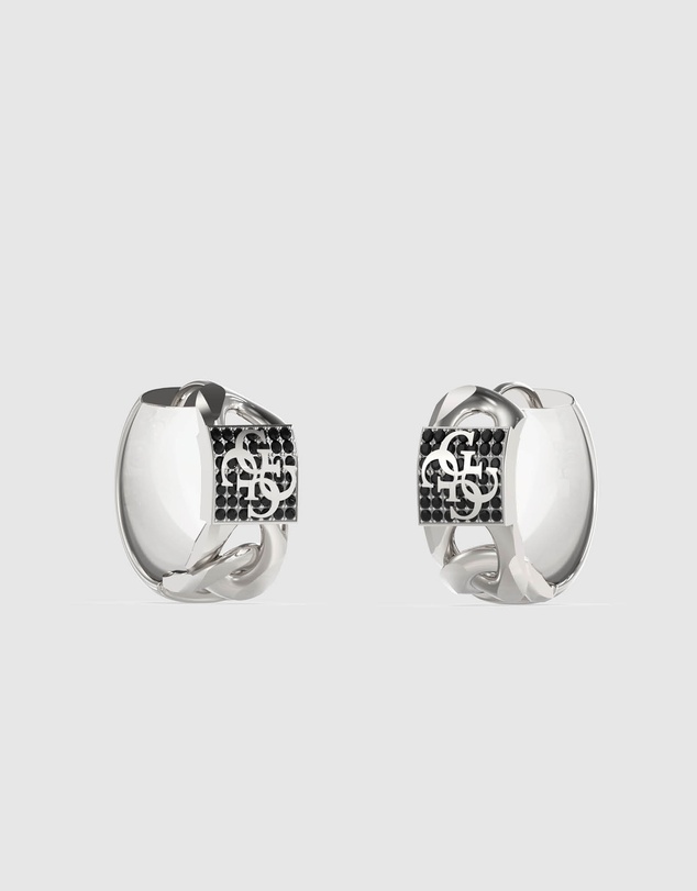 GUESS - Silver-Tone 4G Pave Earrings