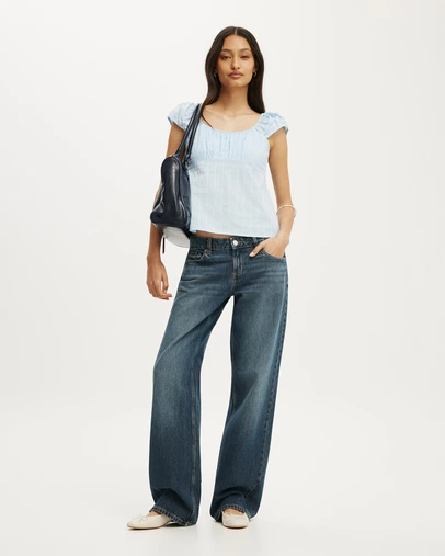 Cotton On - Tie Back Babydoll Top