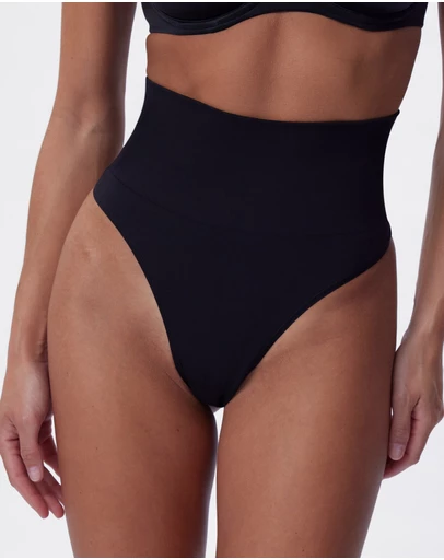 Bras N Things - Base Layers Mid Rise G String - Black