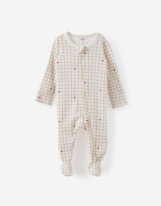 Cotton On Kids - Littlie Organic Long Sleeve Zip Romper