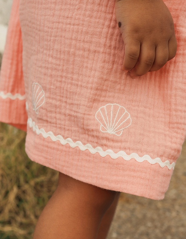 Kynd Baby - Embroidered Dress in Hibiscus