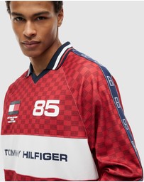 Tommy Hilfiger - Geometric Flag Print LS Rugby Shirt