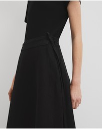 Country Road - Organically Grown Linen Wrap Midi Skirt