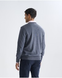 3 Wise Men - 3 Wise Men Driver Crew Neck Merino Knit - Charcoal