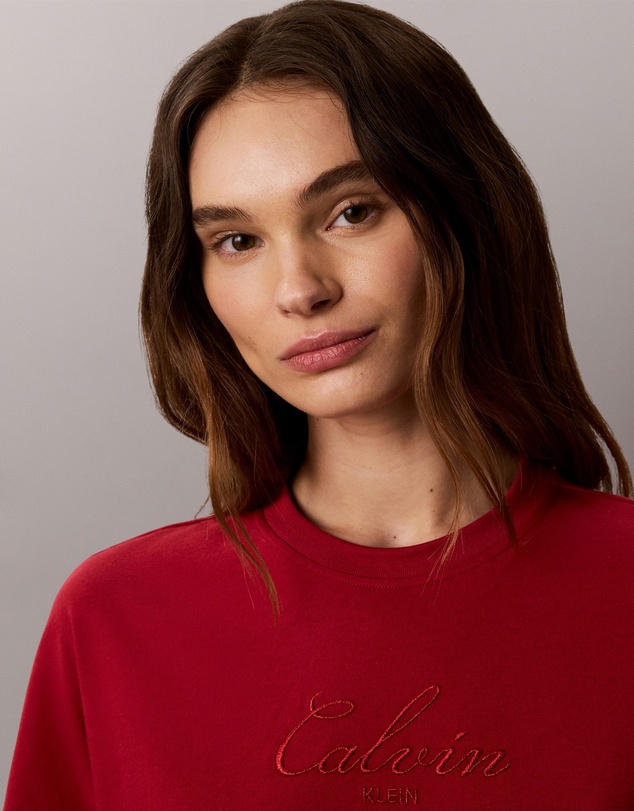 Calvin Klein Jeans - Boxy Crop Script Logo Tee