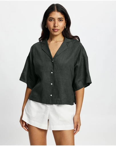 White By FTL - Bay Linen Shirt