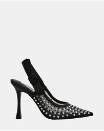 Steve Madden - Bri Black Lace Heels