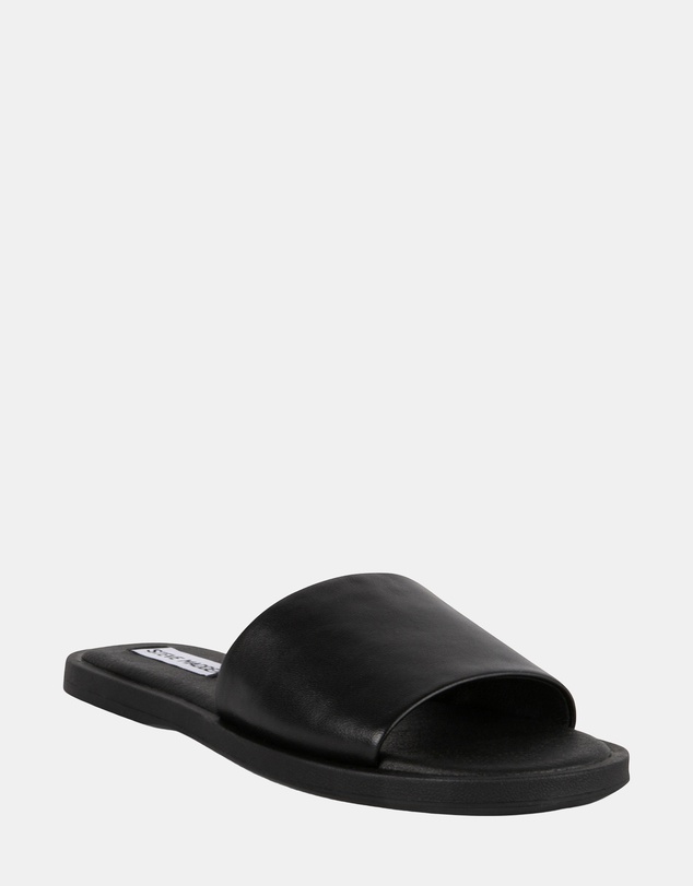 Steve Madden - Kaya Black Leather Sandals