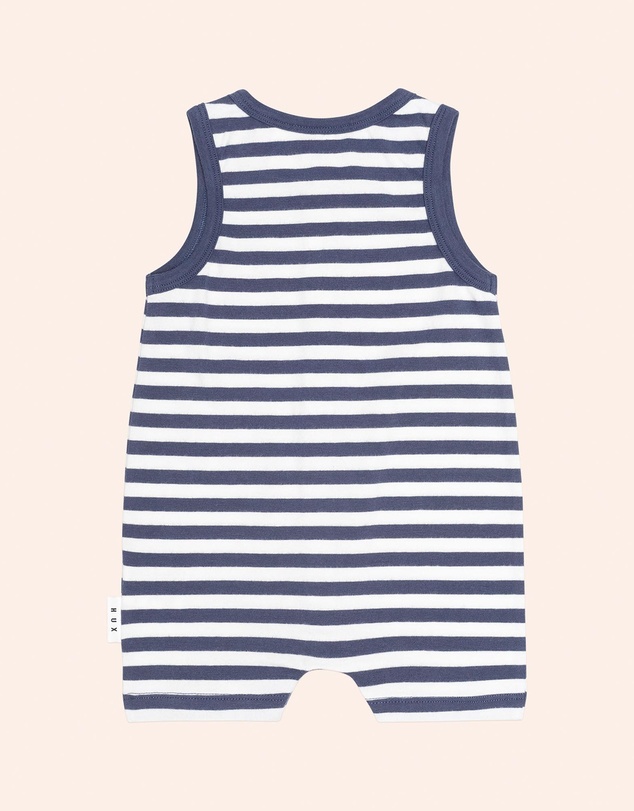 Huxbaby - Christmas Stripe Father Huxmas Sless Romper - Babies