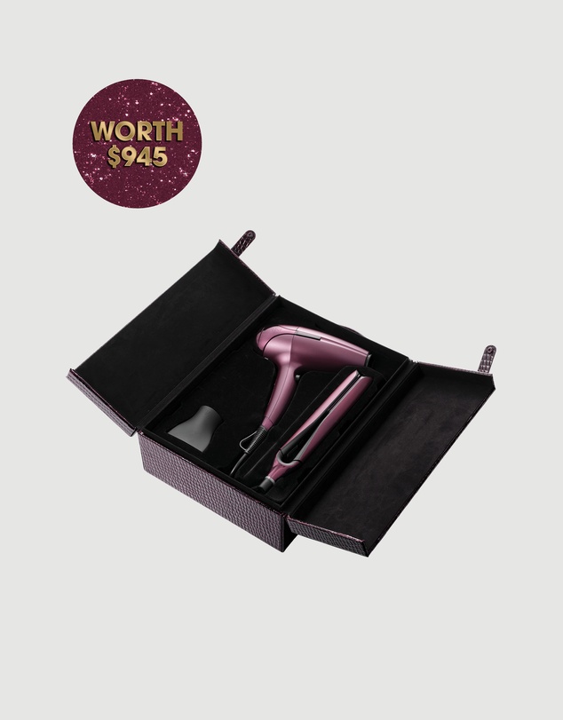 ghd - Deluxe gift set - chronos™ styler and helios™ hair dryer Limited Editions in Cherry Red (Valued at $945)