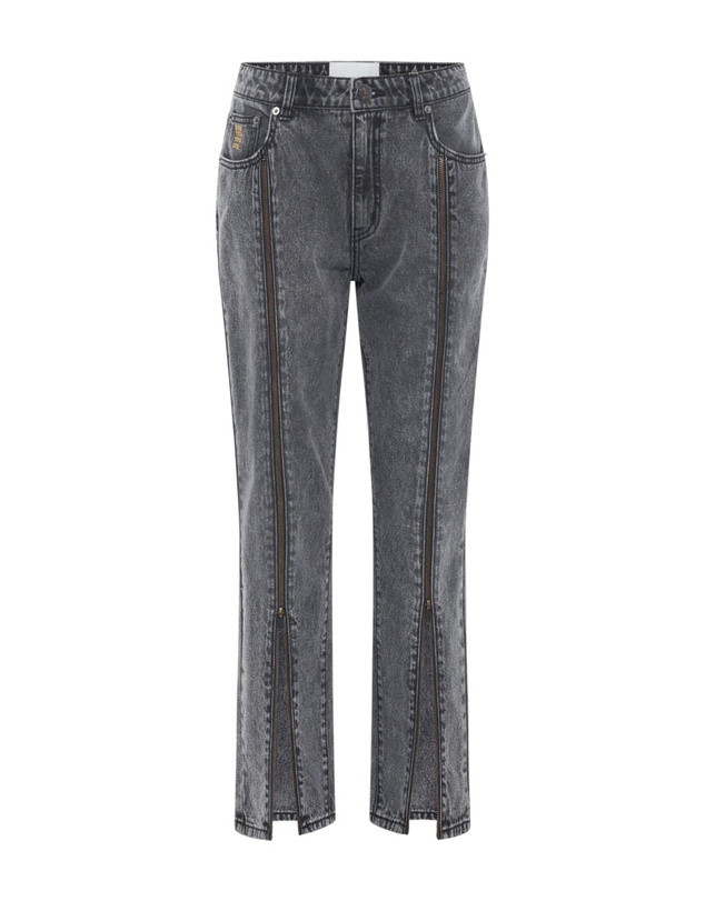 ONE TEASPOON - Faded Black Truckers Mid Waist Straight Leg Jeans