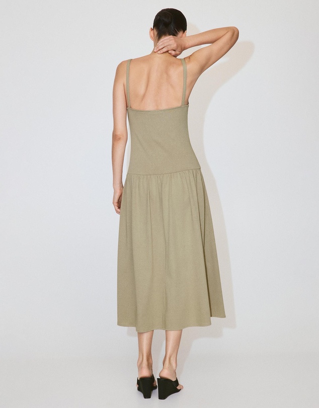 M.N.G - Ruched Neckline Volume Dress