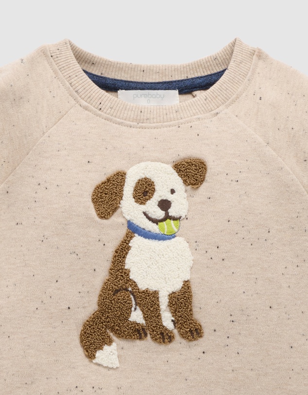 Purebaby - Doggy Thick Long Sleeve tee-Kids-Babies