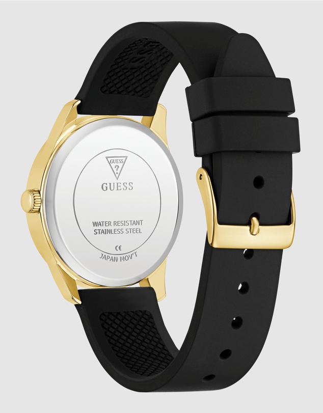 GUESS - Guess Roxy Ladies Black Gold Tone Analogue Watch