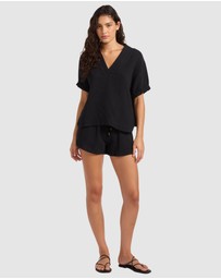 Seafolly - Double Gauze Tv-Neck Top