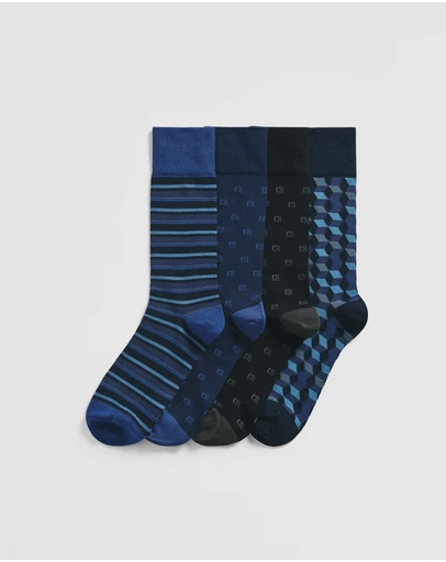 Country Road - Cr Pattern Sock Pack Of 4