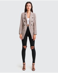 Belle & Bloom - Too Cool For Work Plaid Blazer