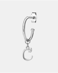 Karen Walker - C Initial Love Letter Hoop