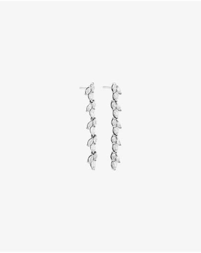 Michael Hill - Cubic Zirconia Vine Drop Stud Earrings in Sterling Silver