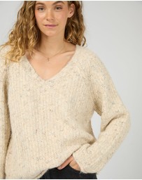 All About Eve - Devon V Neck Jumper Vanilla