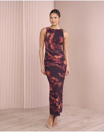 Azzurielle - Eila Maxi Mesh Dress