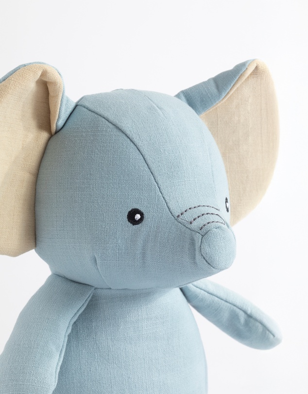 Living Textiles - Large Linen Animal - Eddie the Elephant