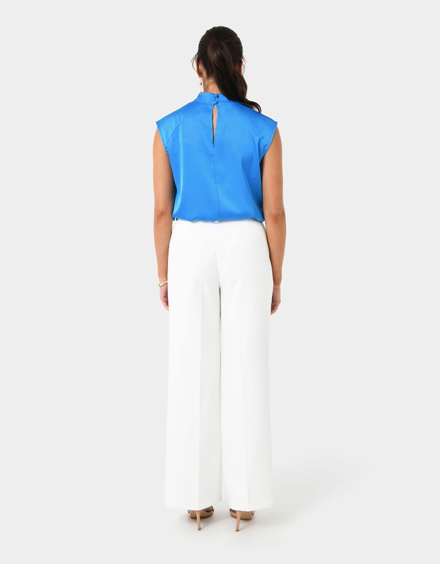 Forcast - Kiar Pleated Satin Top