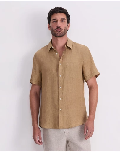 Sportscraft - Short Sleeve Delave Linen Shirt